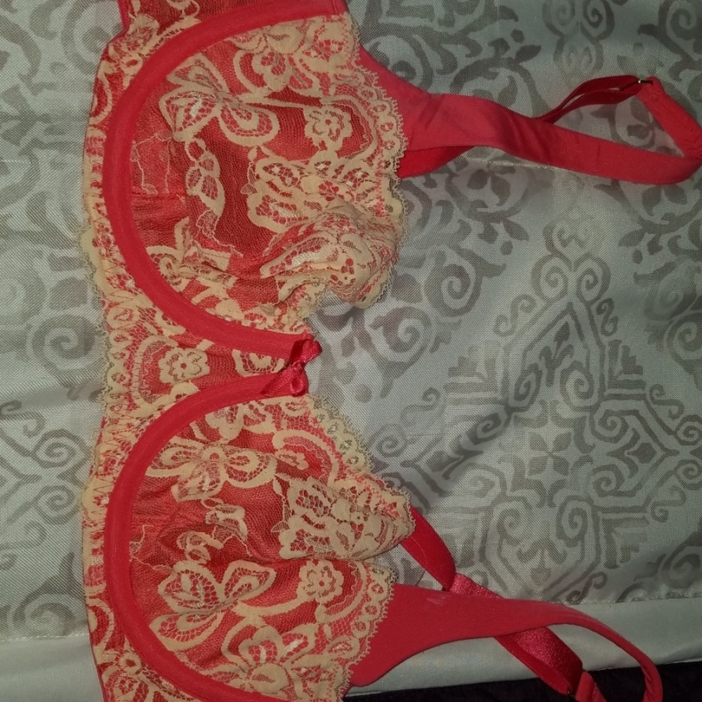 Beautiful coral sexy bra!